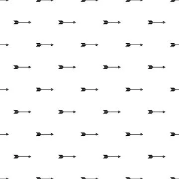 Bow arrow pattern, simple style Illustrazione stock