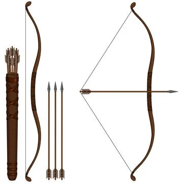 Bow Arrow Quiver vector design 스톡 일러스트