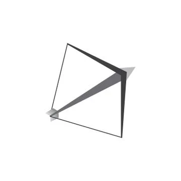 Bow arrow simple geometric symbol vector Illustrazione stock