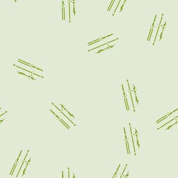 Bow arrow weapon war glyph seamless pattern Stock Illustration