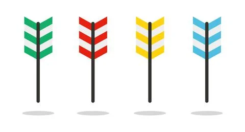 Bow arrows. Flat design simple vector icon. Stock Illustration