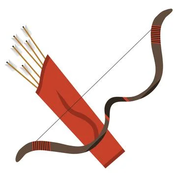 Bow with arrows Stock Illustration