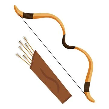 Bow with arrows Stock Illustration