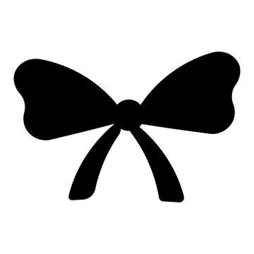 Bow beautiful doll accessory gift icon element Stock Illustration