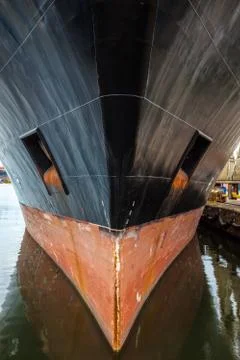 Bow of a big ship Stock Photos