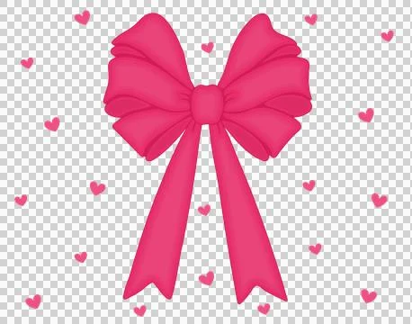 Bow Black And Heart Pattern ribbon hearts silhouette white Stock-Illustration