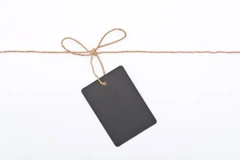 Bow with black tag Stock Photos