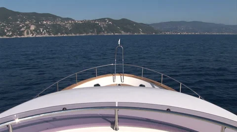 Bow of a boat during navigation  Stock Footage 36176469