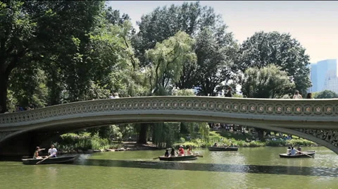 Bow Bridge Stock Footage 34123982