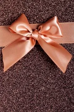 Bow on a brown background Foto stock