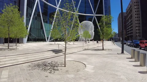 Bow building in Calgary downtown. Stock Footage 156630737