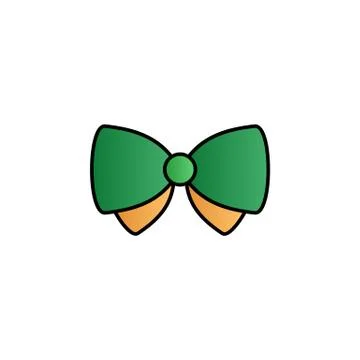 Bow butterfly color gradient vector icon Illustrazione stock