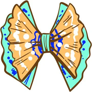 Bow cartoon vector flat icon isolated on white background Stock Illustration