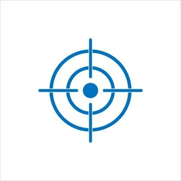 Bow, center, focus, target icon. Vector illustration, flat design. Stock Illustration
