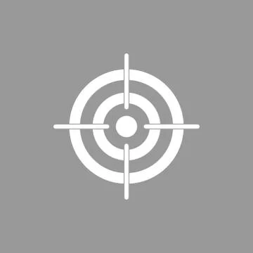 Bow, center, focus, target icon. Vector illustration, flat design. Stock Illustration