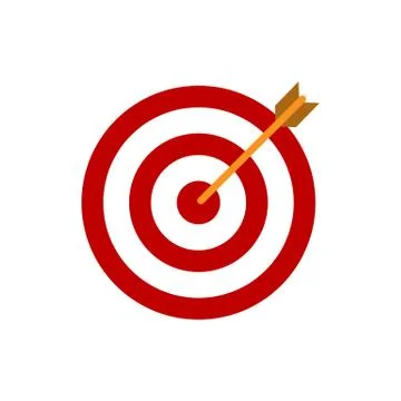 Bow, center, focus, target icon. Vector illustration, flat design. Stock-Illustration