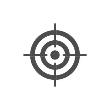 Bow, center, focus, target icon. Vector illustration, flat design. Stock-Illustration