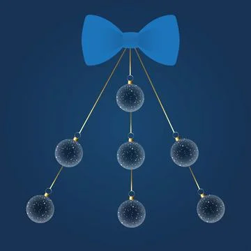 Bow Christmas ball Stock Illustration