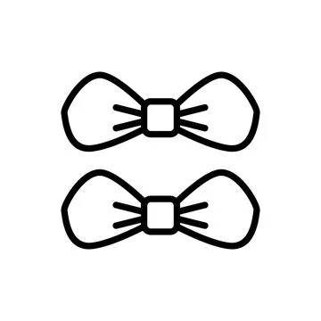 Bow, clothes icon. Simple line, outline vector elements of hipster style icons Stock Illustration