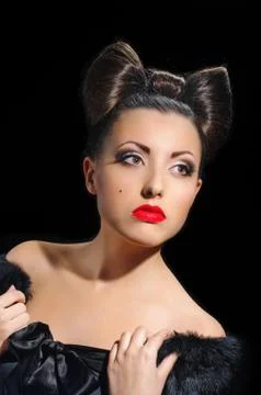 Bow coiffure Foto stock