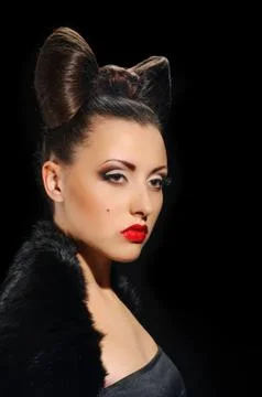 Bow coiffure Foto stock