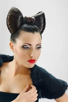 Bow coiffure Foto stock