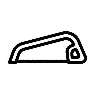 Bow cut saw line icon vector illustration Illustration
