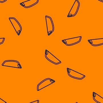 Bow cut saw vector seamless pattern Stock Illustration