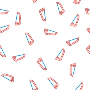 Bow cut saw vector seamless pattern Stockillustratie