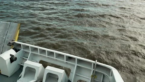 Bow of ferry boat sailing Stock Footage 231889084