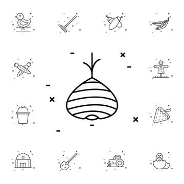 Bow flat vector icon in agriculture pack Stock Illustration