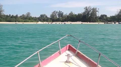 Bow Front Of Boat In Andaman Video stock 54143311