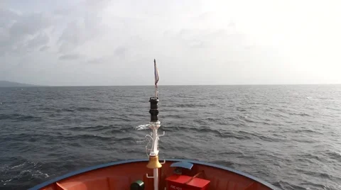 Bow Front Of Ship In Andaman Video stock 54151600