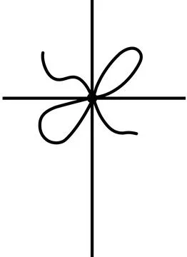 Bow on gift ribbon string vector silhouette icon. Stock Illustration