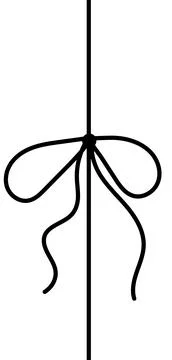 Bow on gift ribbon string vector silhouette icon. Illustrazione stock