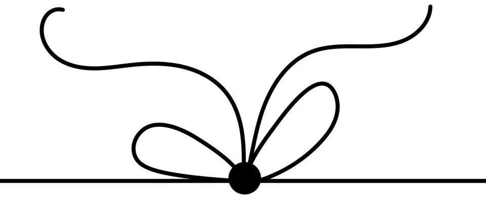 Bow on gift ribbon string vector silhouette icon. Stock Illustration