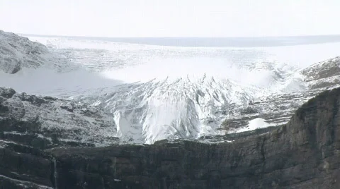 Bow Glacier Pull Out Stock Footage 138832