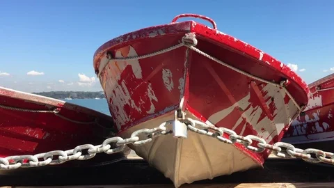 The Bow Of A Hire Boat Stock Footage 75433033