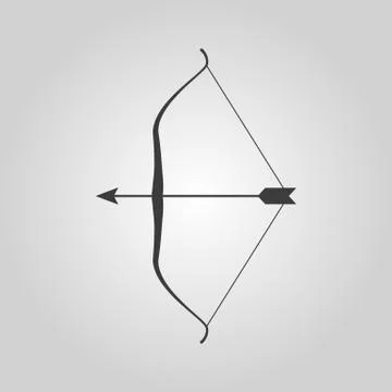 The bow icon. Bow symbol. Flat Stock Illustration
