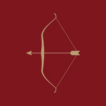 The bow icon. Bow symbol. Flat Stock-Illustration