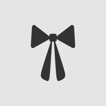 Bow icon flat. Stock Illustration