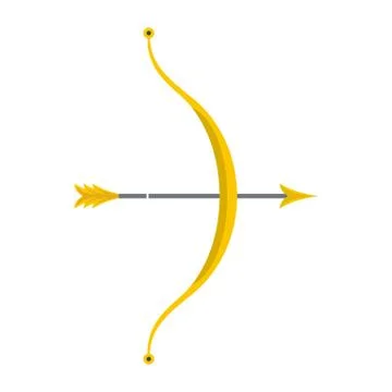 Bow icon, flat style Stockillustratie