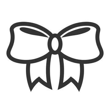 Bow Icon in trendy flat style isolated on white background. Ribbon symbol for Stock Illustration