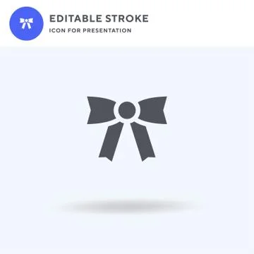 Bow icon vector, filled flat sign, solid pictogram isolated on white, logo il イラスト素材