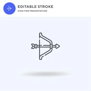 Bow icon vector, filled flat sign, solid pictogram isolated on white, logo Illustrazione stock