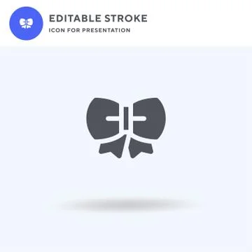 Bow icon vector, filled flat sign, solid pictogram isolated on white, logo Stock Illustration