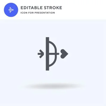 Bow icon vector, filled flat sign, solid pictogram isolated on white, logo Stock Illustration