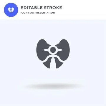 Bow icon vector, filled flat sign, solid pictogram isolated on white, logo Stock Illustration