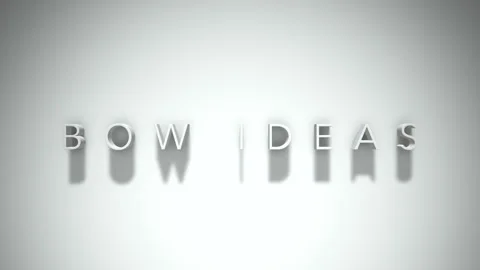 Bow ideas 3D title animation with shadows on a white background Stock Footage 297667044