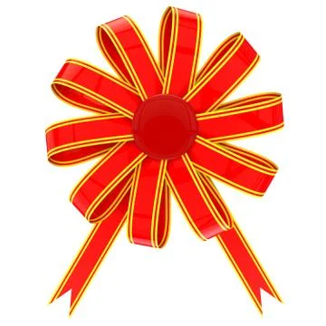 Bow on the isolated background Stock Illustration